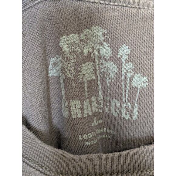 Grammici 100% Cotton Men's Size Large Light Brown Crew Neck Spell Out T-Shirt - Picture 3 of 5